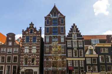 Amsterdam, Hollanda. tipik mimari detay eski evler