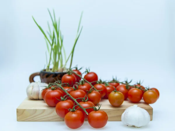 Salatalık ve domates Salatalar için — Stok fotoğraf