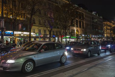 Viyana, Avusturya. Tipik kentsel görünümü?? akşam