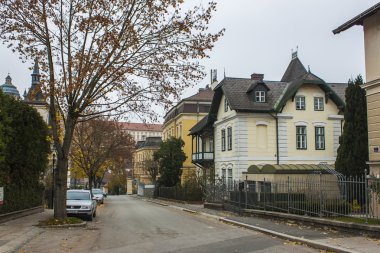 Melk, Avusturya-1 Kasım 2011 tarihinde. Avusturyalı kasaba tipik görünümü