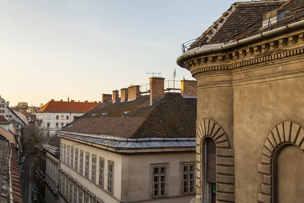 Budapest, Hungary. Typical architectural details of historic buildings — Stock Photo, Image