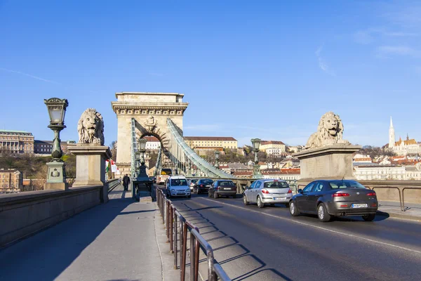 Budapest, Ungheria, 20 marzo 2014. Vista urbana tipica — Foto Stock