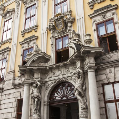 Viyana, Avusturya. tarihi binaların mimari dekorasyon ayrıntıları