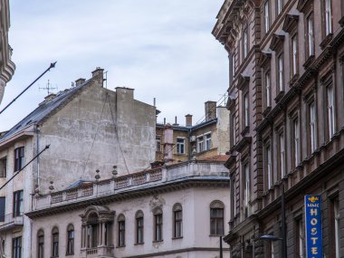 Budapeşte, Macaristan. tarihi binaların tipik mimari detaylar