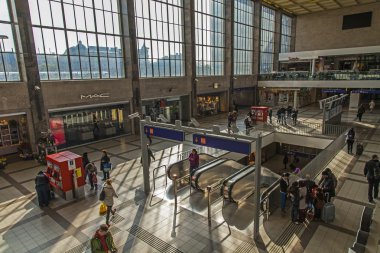 Viyana, Avusturya. Batı Demiryolu İstasyonu. bekleme odası