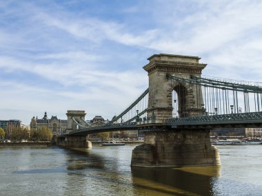 Budapeşte, Macaristan. zincir köprü üzerinden Tuna