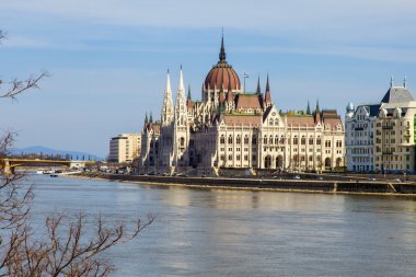 Budapeşte, Macaristan. parlamento binasının görünümü