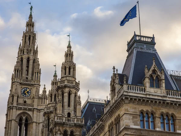 Vienna, Austria. Dettagli architettonici tipici degli edifici storici — Foto Stock