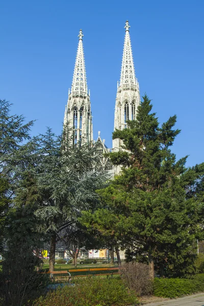 Vienna, Austria, on March 24, 2014. Votivkirche, architectural details — Stock Photo, Image