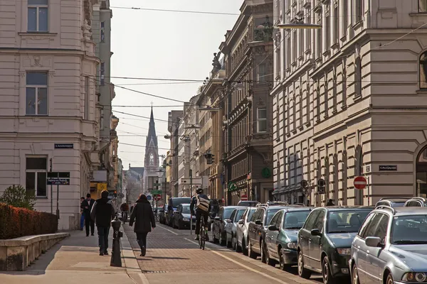 Vienna, Austria. Vista urbana tipica della parte turistica della città — Foto Stock