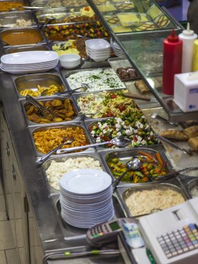 Budapeşte, Macaristan. Sayaç fast food Restoran havadan görünümü