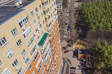 Pushkin, moscow region, Rusya Federasyonu, 17 Nisan 2014. kentin erken baharda Üstten Görünüm.