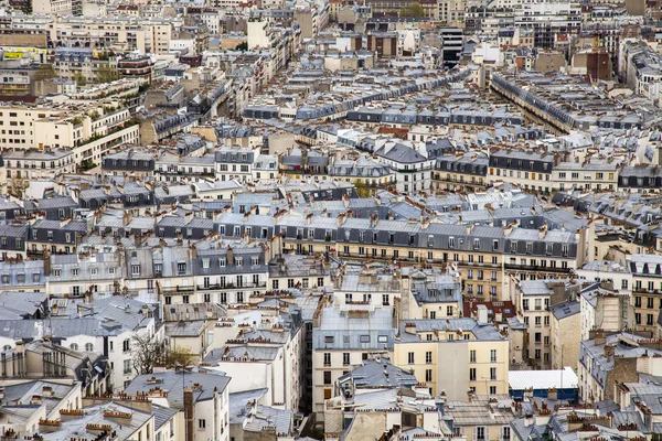 Paris, France, April 29, 2013 . View of the city from the observation platform of the Basilica of Sacre Coeur in Montmartre — Stock Photo, Image