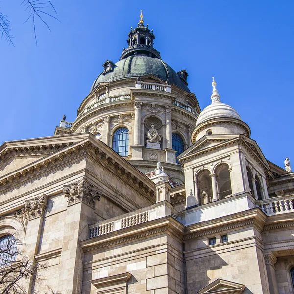 Budapeste, Hungria. Detalhe arquitetônico da Basílica de Santo Estêvão — Fotografia de Stock