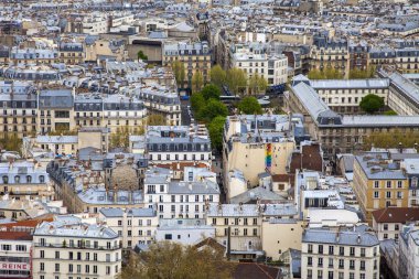 Paris, Fransa. montmartre, Sacré coeur Bazilikası gözlem platformu üzerinden şehir görüntüsü