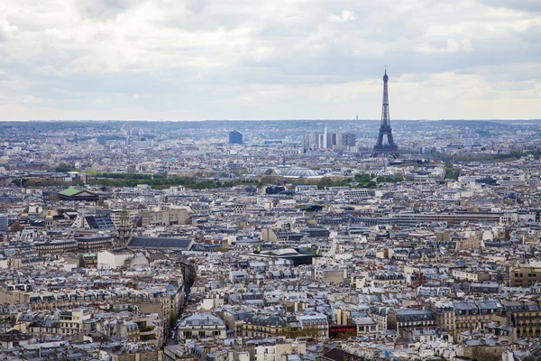 Paris, Francja. widok na miasto z platformę widokową na bazylikę sacre coeur w dzielnicy montmartre — Zdjęcie stockowe