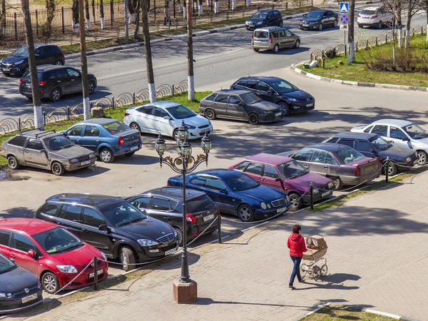 Parking w centrum — Zdjęcie stockowe