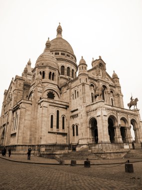 Paris, Fransa. Basilique du Sacré coeur, montmartre tepe mimari detay