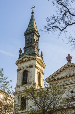 Budapeşte, Macaristan. şehrin tarihi evlerin tipik mimari detaylar