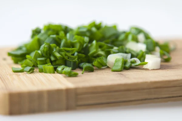 Cebolinha fresca, salada picada — Fotografia de Stock