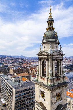 Budapeşte, Macaristan. st. stephen Bazilikası gözlem platformu üzerinden şehir görüntüsü
