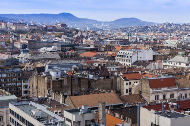 Budapeşte, Macaristan. st. stephen Bazilikası gözlem platformu üzerinden şehir görüntüsü