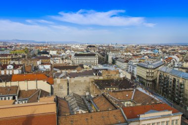 Budapeşte, Macaristan. st. stephen Bazilikası gözlem platformu üzerinden şehir görüntüsü