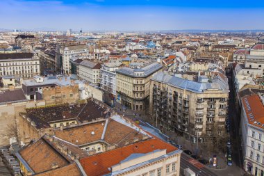Budapeşte, Macaristan. st. stephen Bazilikası gözlem platformu üzerinden şehir görüntüsü