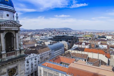 Budapeşte, Macaristan. st. stephen Bazilikası gözlem platformu üzerinden şehir görüntüsü