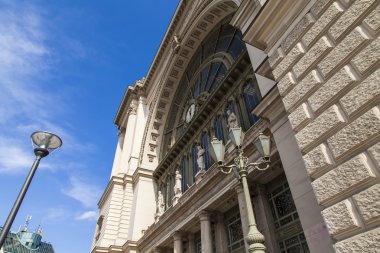 Budapeşte, Macaristan. Keleti tren istasyonu, mimari detaylar