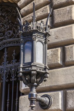 Budapeşte, Macaristan. şehrin tarihi evlerin tipik mimari detaylar
