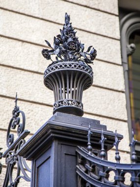 Budapeşte, Macaristan. şehrin tarihi evlerin tipik mimari detaylar