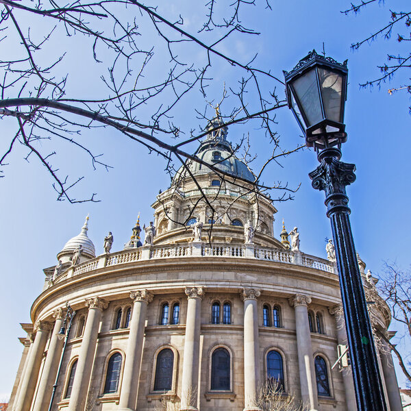 Budapest, Hungary. Architectural detail of the Basilica of St. Stephen
