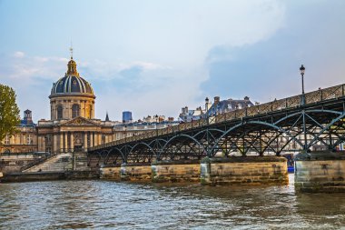 Paris, Fransa. gün batımında seine Nehri set of görünümü