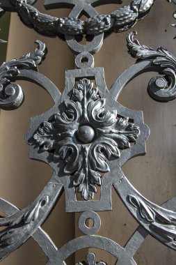 St. petersburg, Rusya. antika metal dekoratif çit hermitage detay
