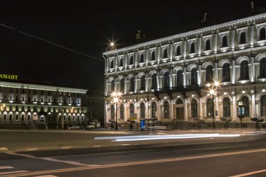 St. petersburg, Rusya Federasyonu, 23 Eylül 2012. Geceleri tipik kentsel görünümü