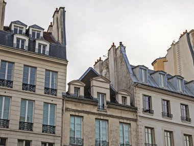 Paris, Fransa. Mimari Detaylar tipik kentsel yapılar