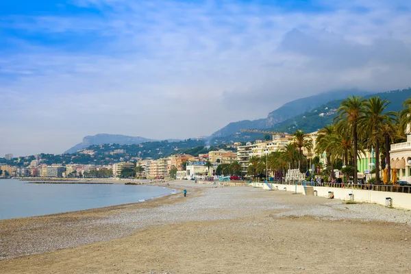 Menton, Francia. Vista al mar y frente al mar de Menton, Riviera Francesa —  Fotos de Stock