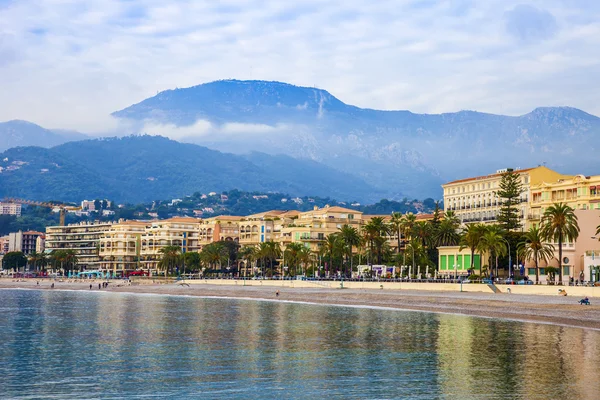 Menton , France . View to the sea and waterfront of Menton, French Riviera — Stock Photo, Image