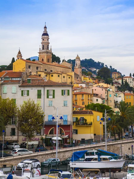 Menton, Fransa. şehir görüntüsü — Stok fotoğraf