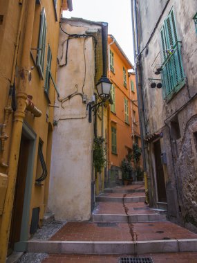 Menton, Fransa. Şehrin tipik görünümü