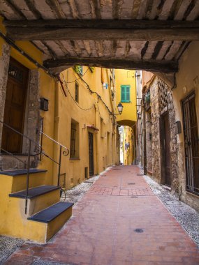 Menton, Fransa. Şehrin tipik görünümü