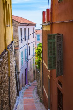 Menton, Fransa. Şehrin tipik görünümü