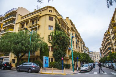 Menton, Fransa. Şehrin tipik görünümü