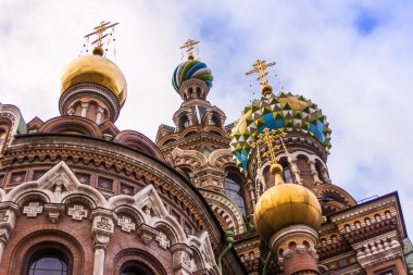 St. Petersburg, Russia. Architectural details of the Savior on Spilled Blood Cathedral clipart