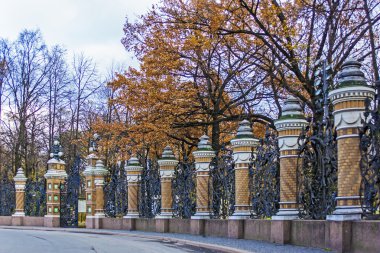 st-petersburg, Rusya. mikhailovsky bahçe çit.