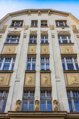 Prague, Çek Cumhuriyeti. şehrin tarihi evlerin tipik mimari detaylar
