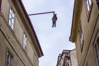 Prague, Çek Cumhuriyeti. tipik mimari detaylar eski evler.