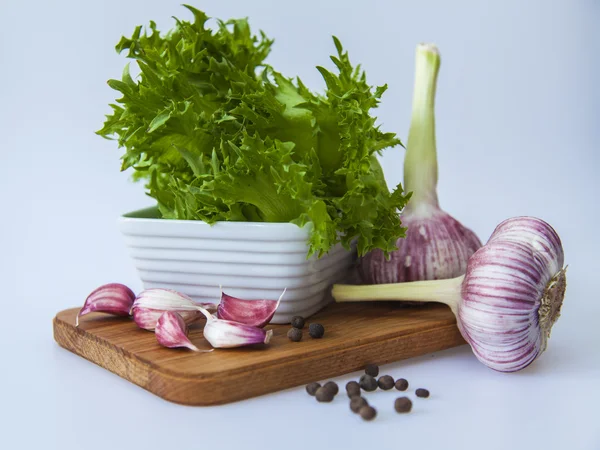 Verdure fresche e verdi per insalate — Foto Stock