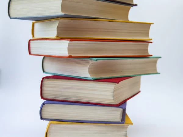 Stack of vintage books in multicolored covers — Stock Photo, Image